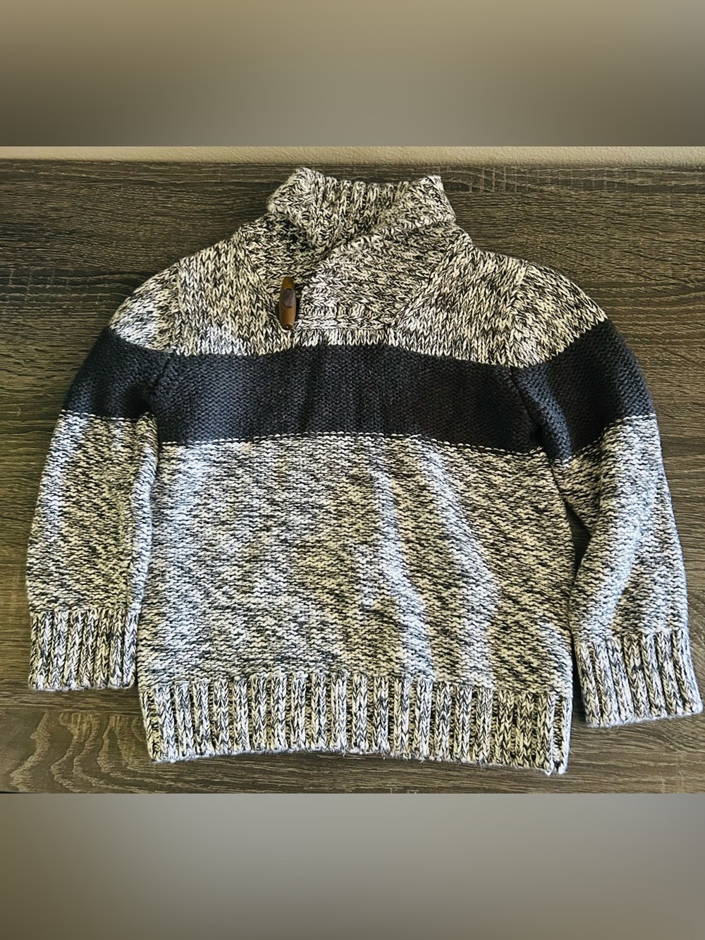 GAP Kids Black & White Sweater with Toggle